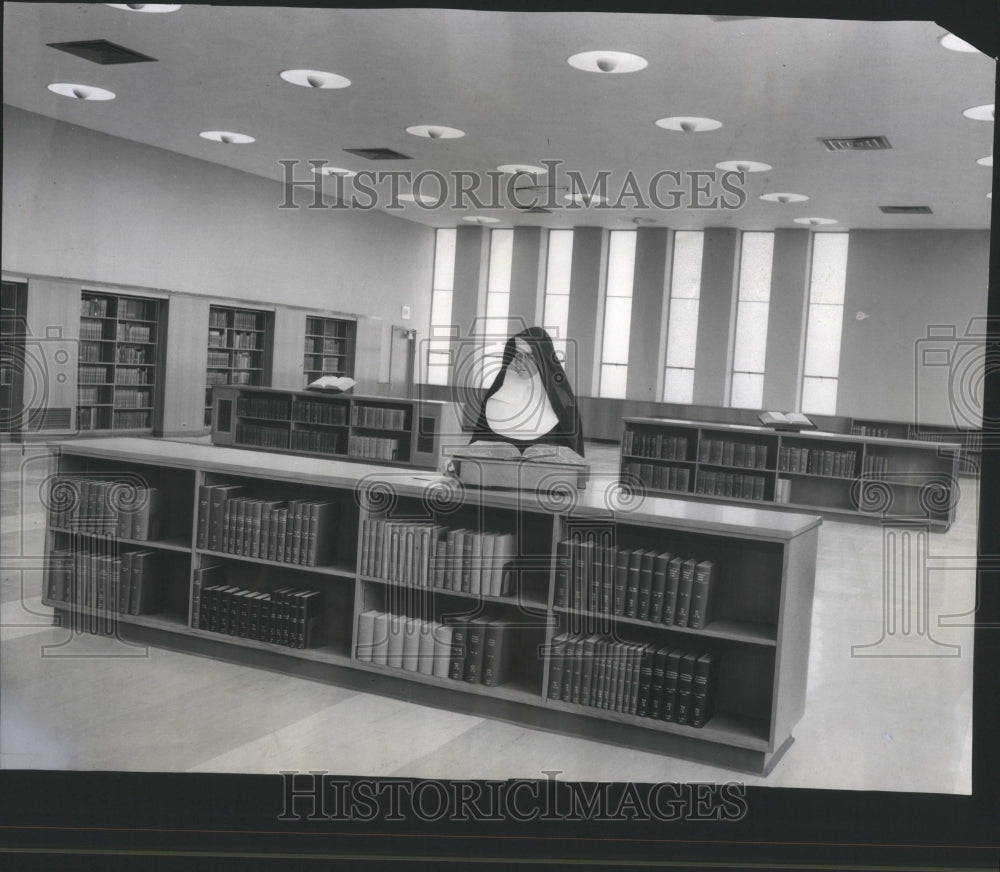 1956 Press Photo Sister Mary New Catholic College