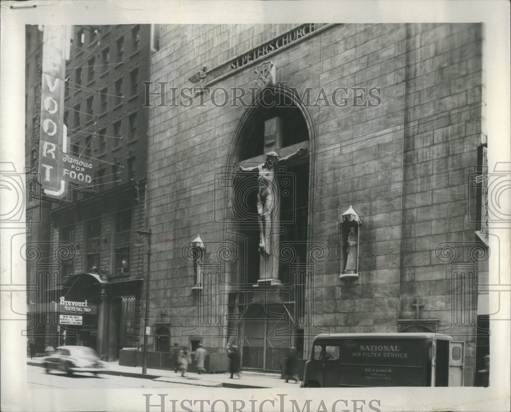 1955 Press Photo St. Peter&#39;s Church