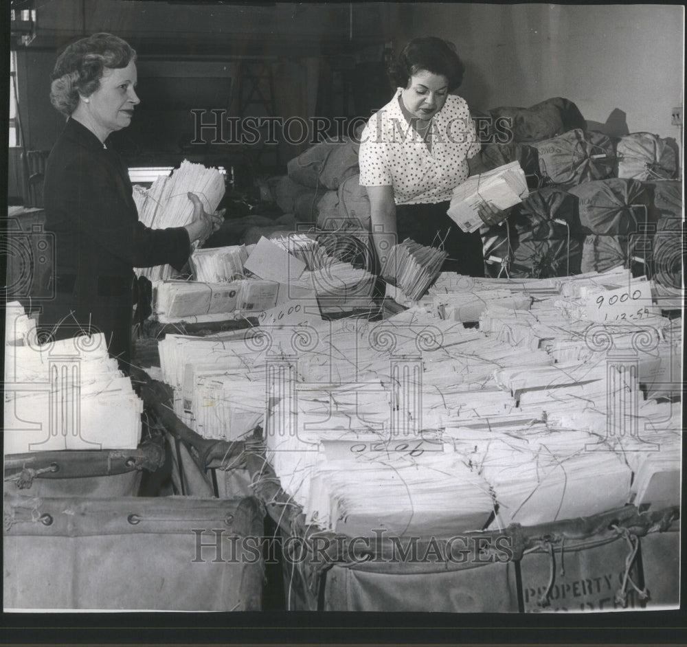 1959 Internal Revenue Service Receives Mail - Historic Images