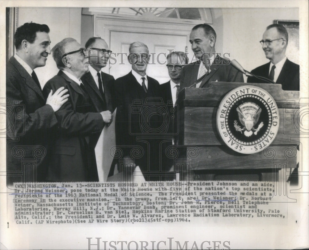 1964 Scientists Honored President Jerome - Historic Images