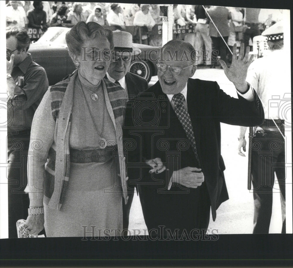 1977 Press Photo W. Lydon Wild Michael Bilandic Wedding