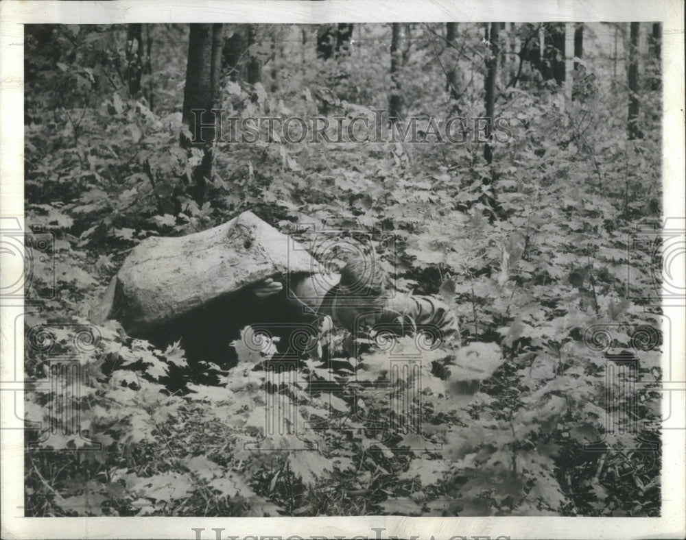 1943 Press Photo Lt. Tom Triplett Camoflauged Sniper