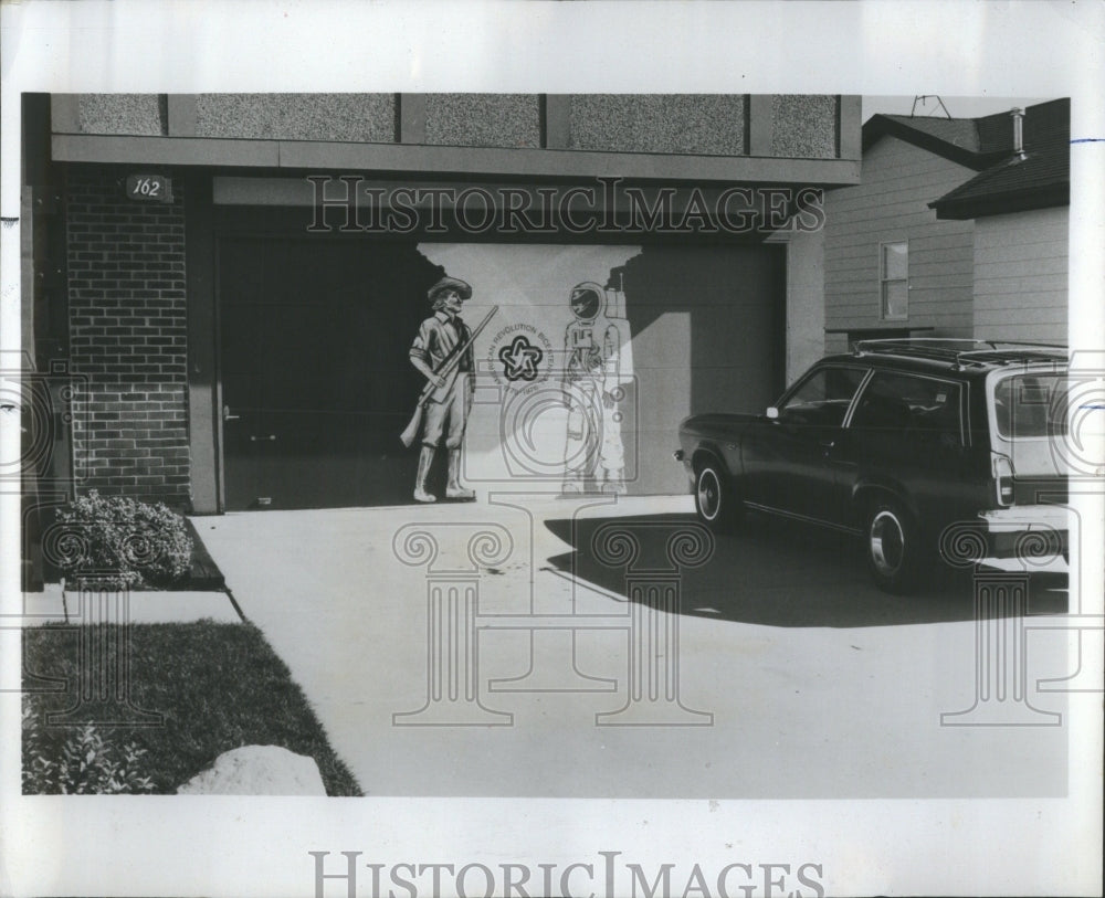 1976 Press Photo Celebrating the American Bicentennial