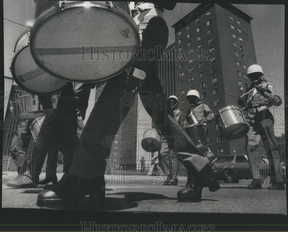 1976 Press Photo Taylor Complex Salutes Bicentennial