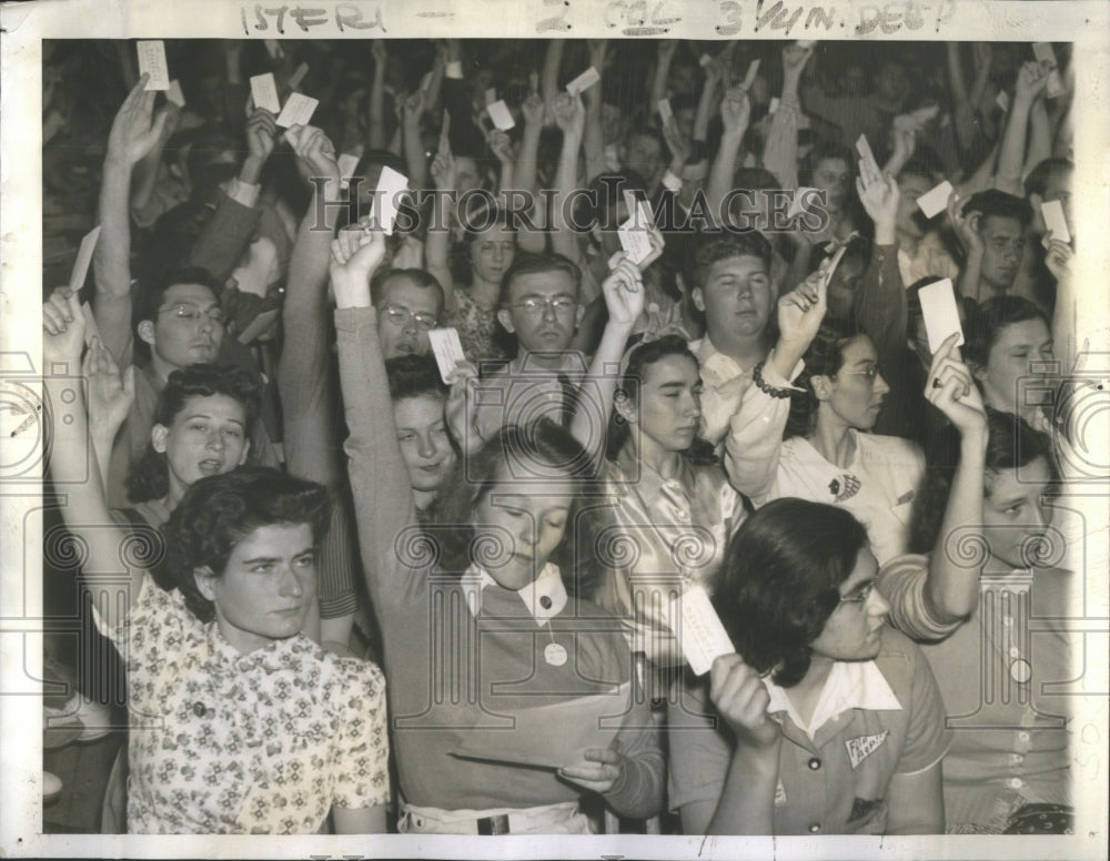 Press Photo Delegates American Youth Congress Conferen