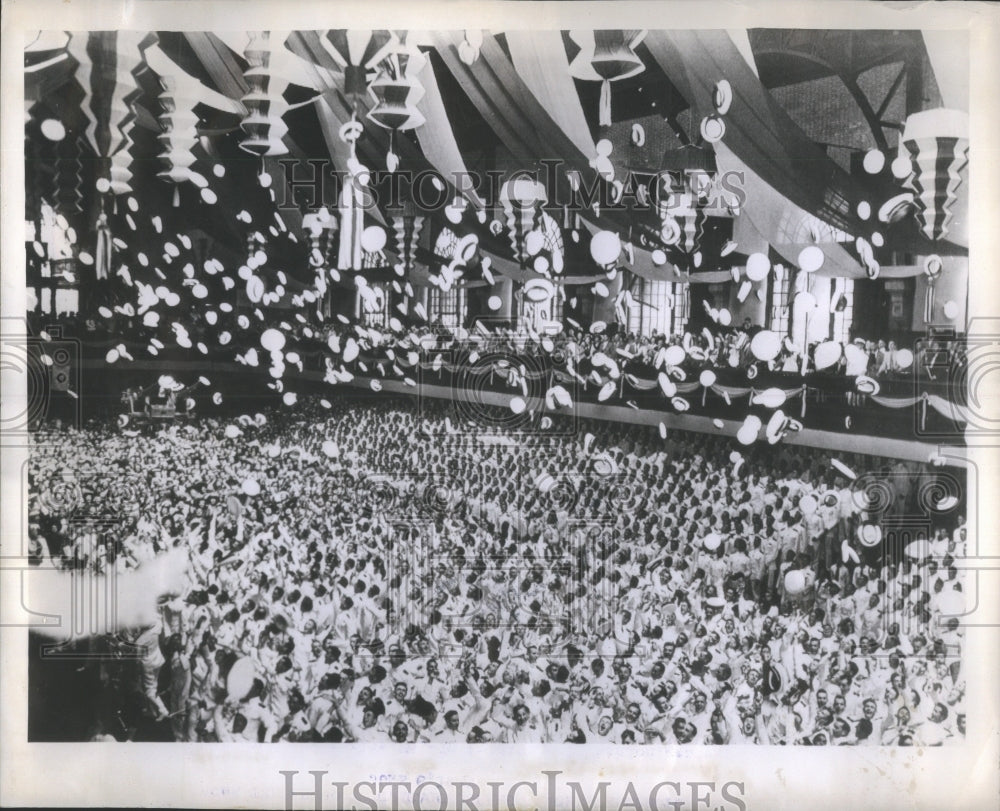 1947 Press Photo U.S. Naval Academy Graduation Anapolis