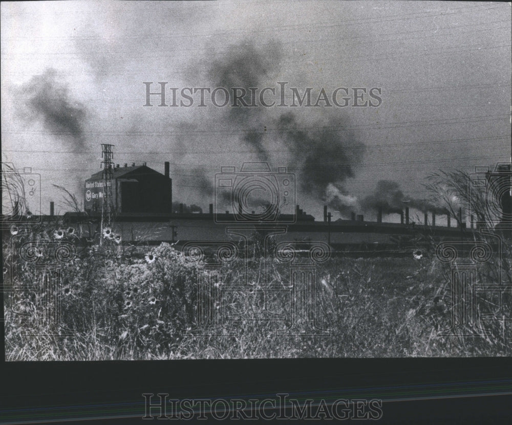 1970 Press Photo US Steel Gary Pollution