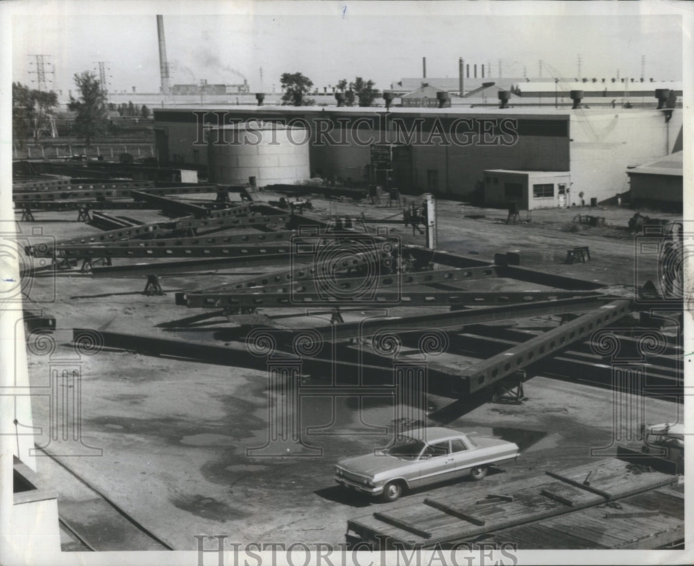 1963 Press Photo US Steel Corporation Bridge Builders