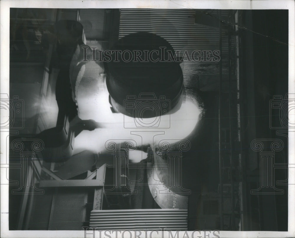 1968 Press Photo US Steel Corps Gary Works Fire Display