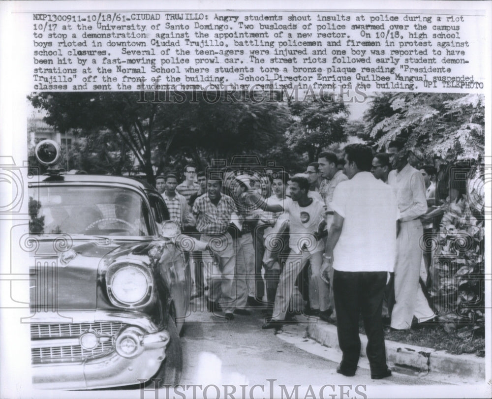 1961 Press Photo University Santo Domingo Student Riot