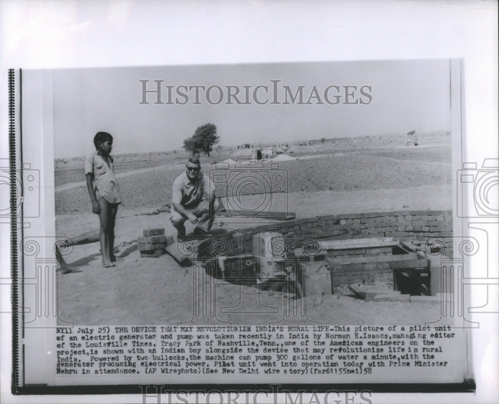 1958 Press Photo Device That May Revolutionize Indian