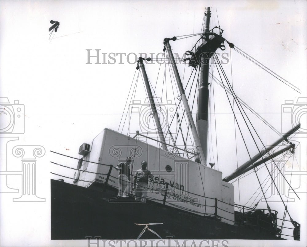 1966 Press Photo Project Nepyun Limnos on Frighter Exil