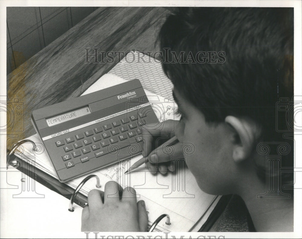 1988 Press Photo Franklin Computers World Wizz Electro