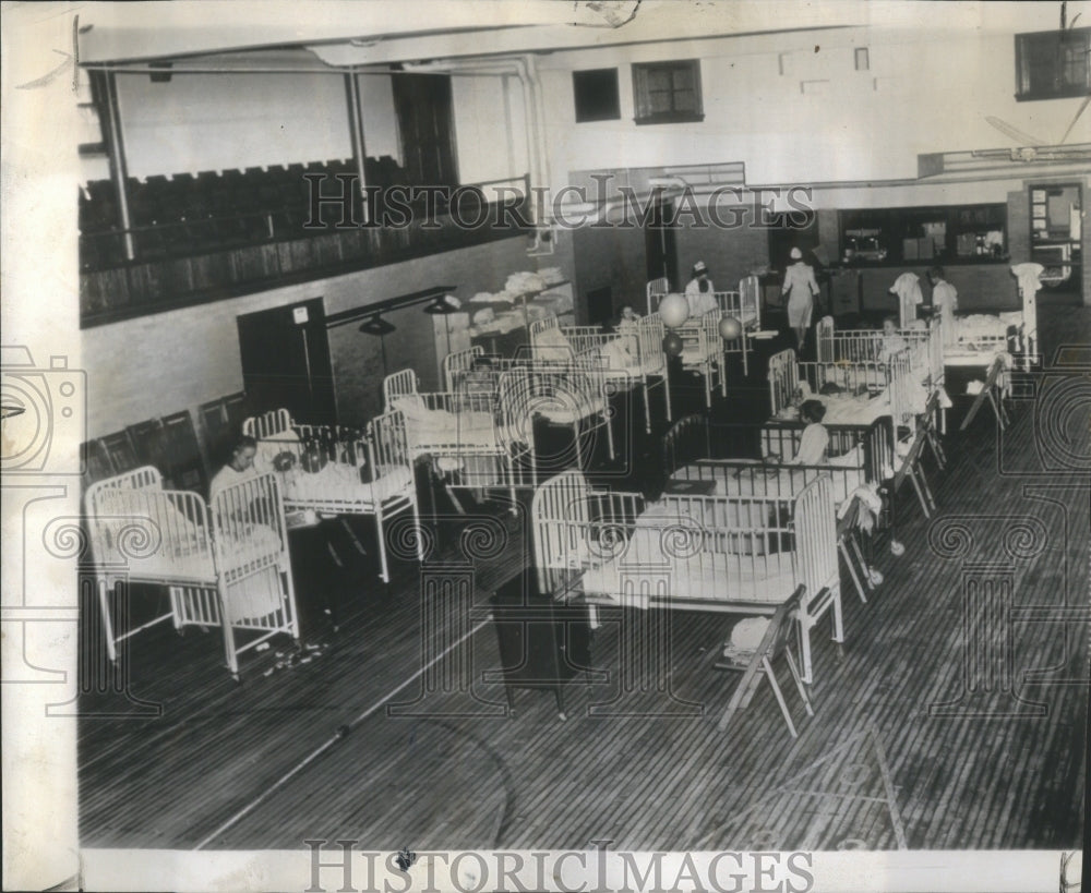 1947 Press Photo Great Evangelical Hospital Gymnasium