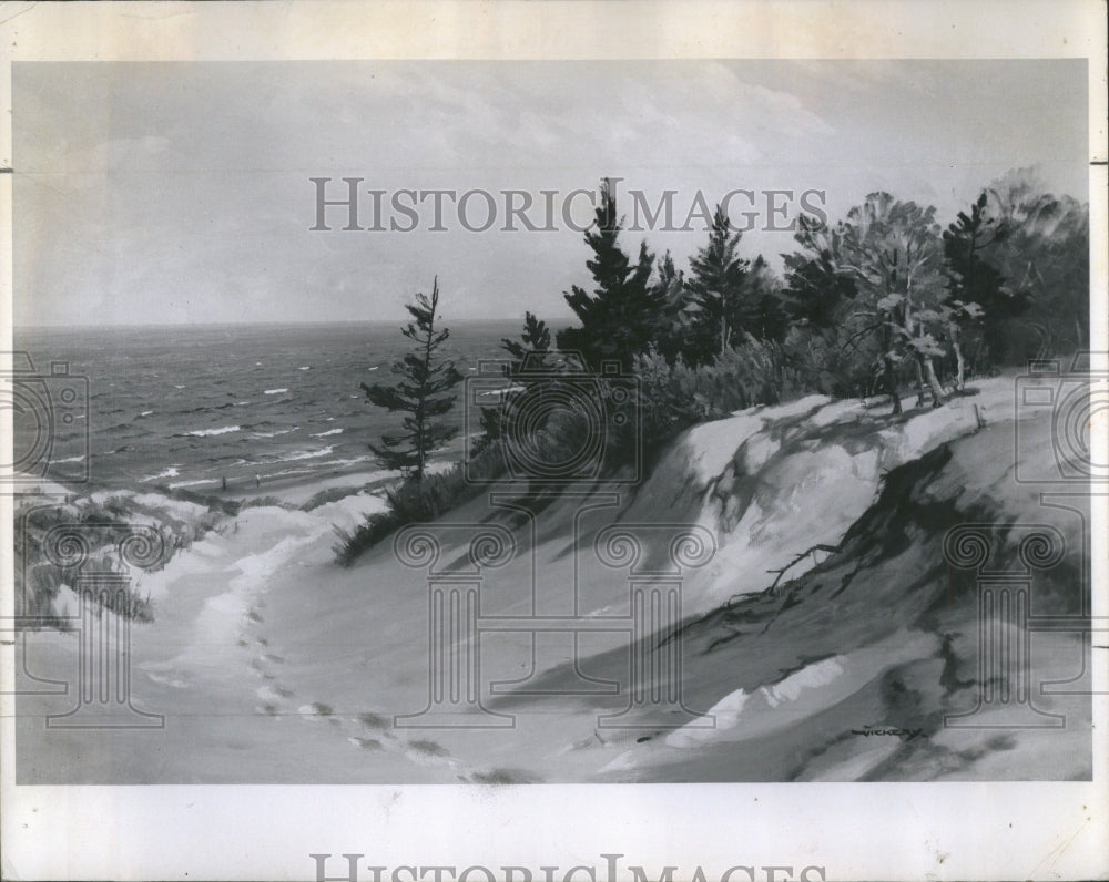 1959 Press Photo Cyclone Storm Strong Wind Pressure