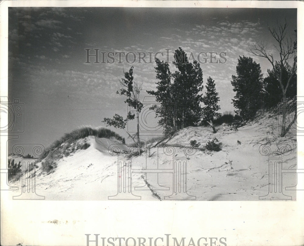 1985 Press Photo Cyclone Storm Strong Wind Heavy Rain