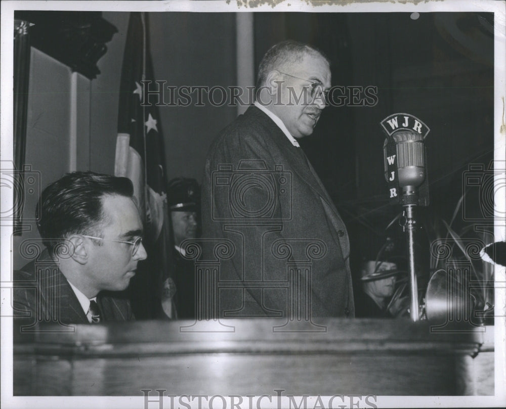 1948 Press Photo George Edward Mayor Eugene D Van