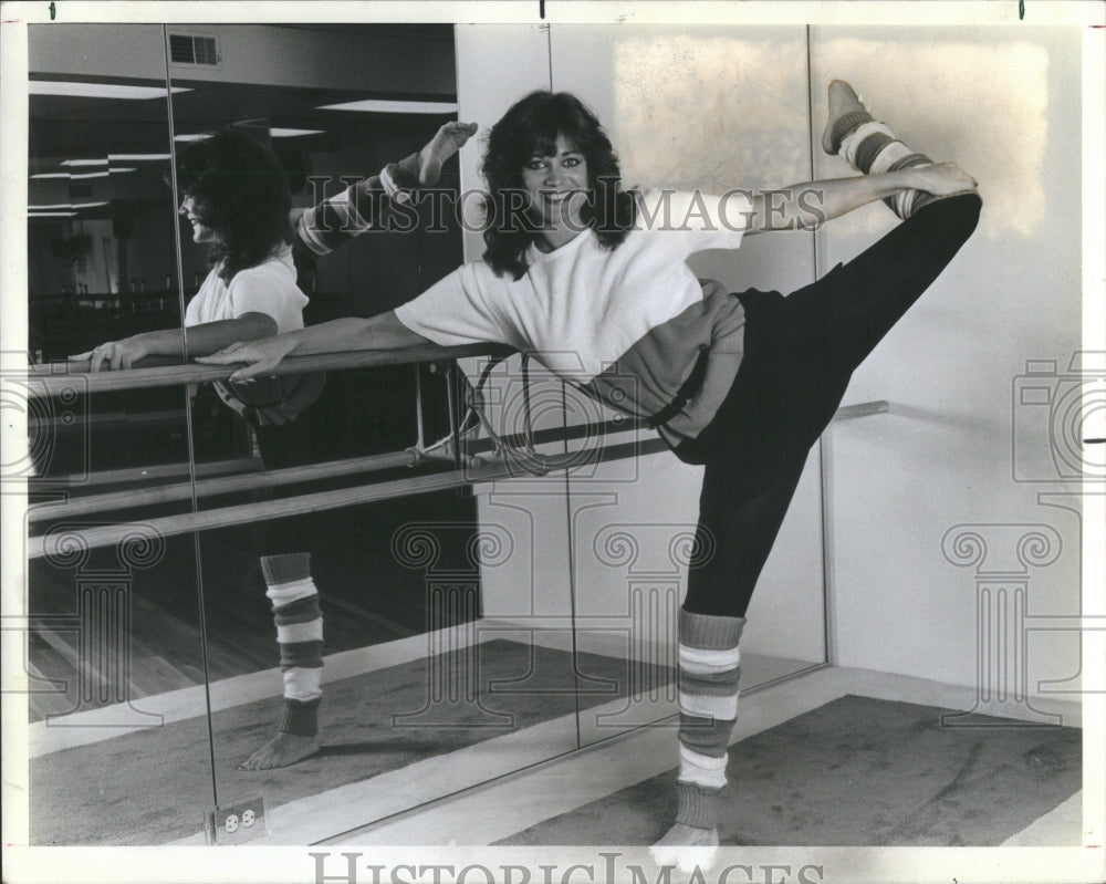 1982 Press Photo Reene Halverson Flash Fitness Center