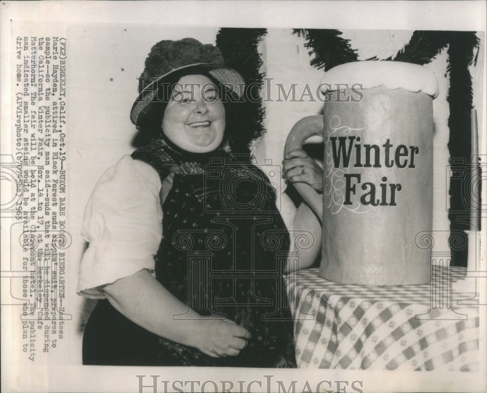 1963 Press Photo Buxom Babe Boosts