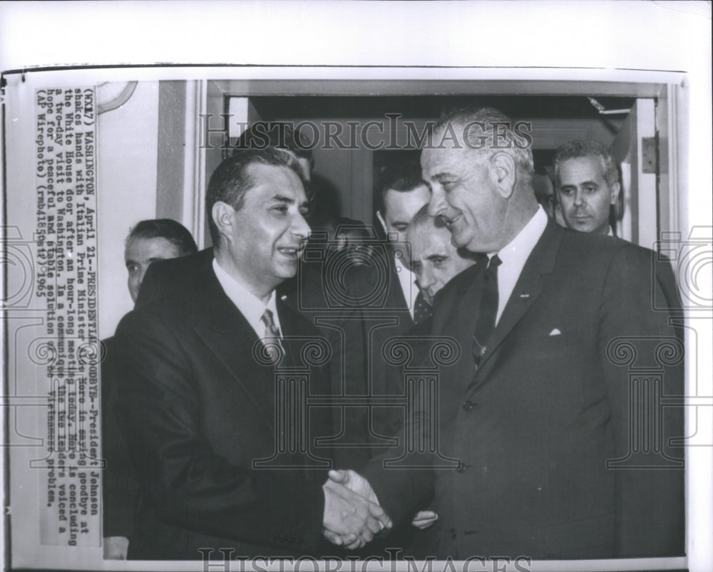 1965 Press Photo President Johnson