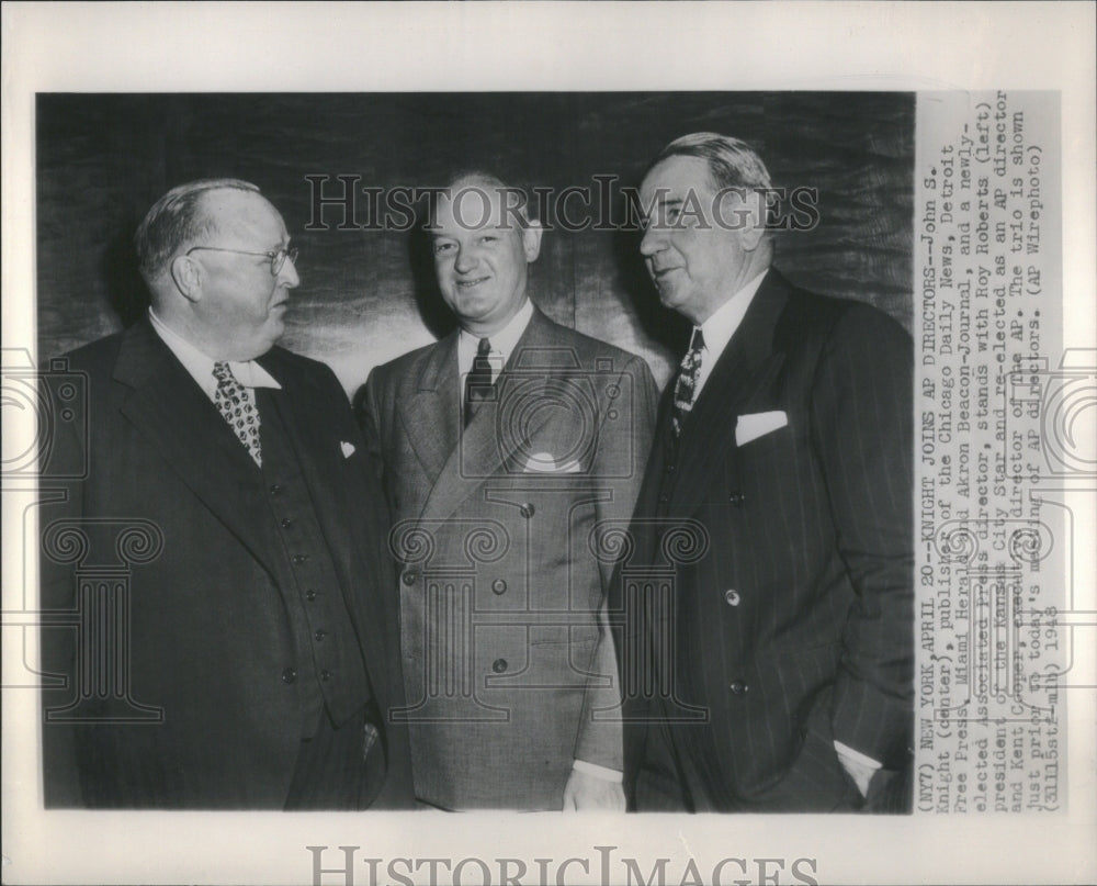 1948 Press Photo John S.knight Publisher Chicago Daily