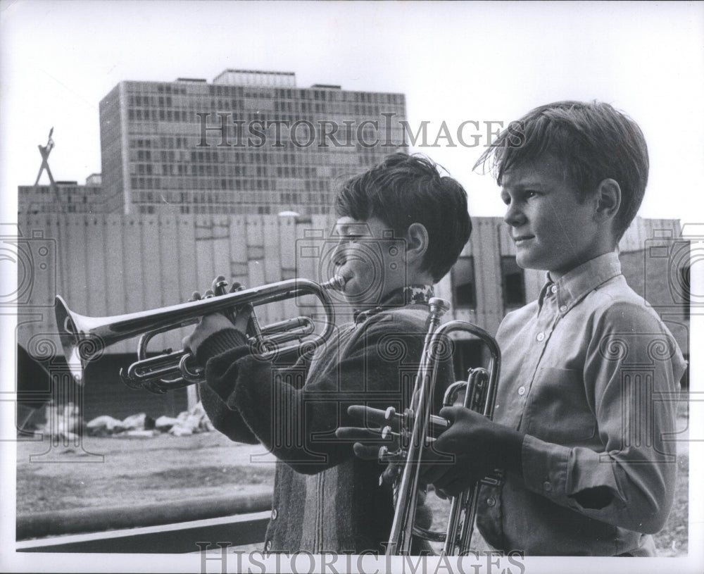 1970 Press Photo Children Musicians