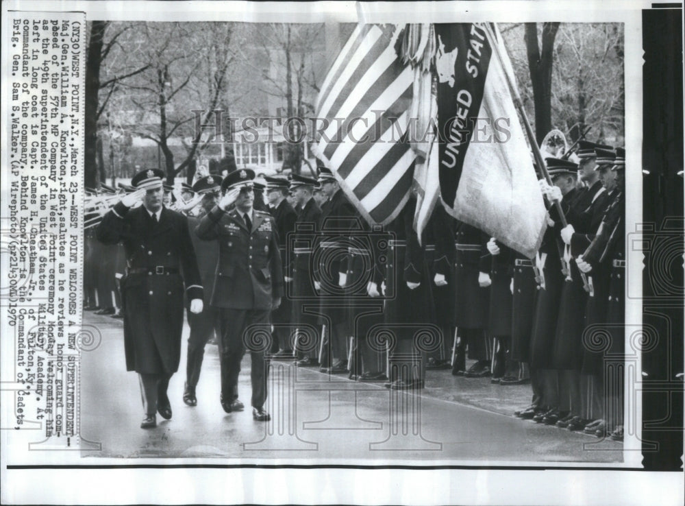 1970 Press Photo West Point New Honor Gaurd MP Company