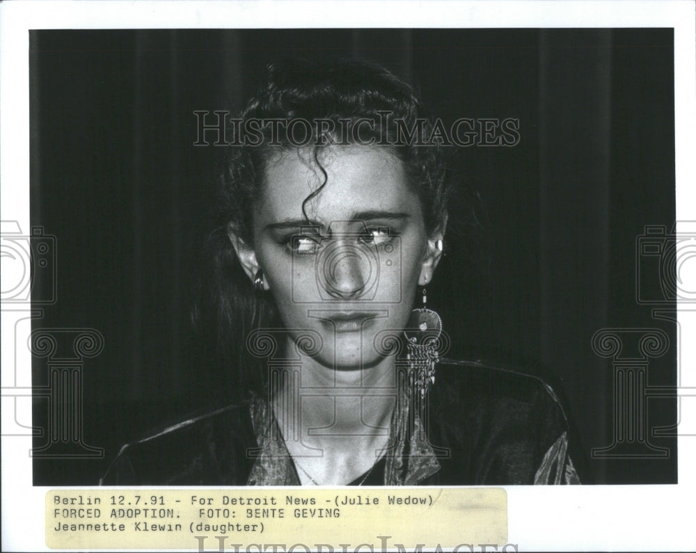 1991 Jeannette Klewin Kidnapped Press Photo