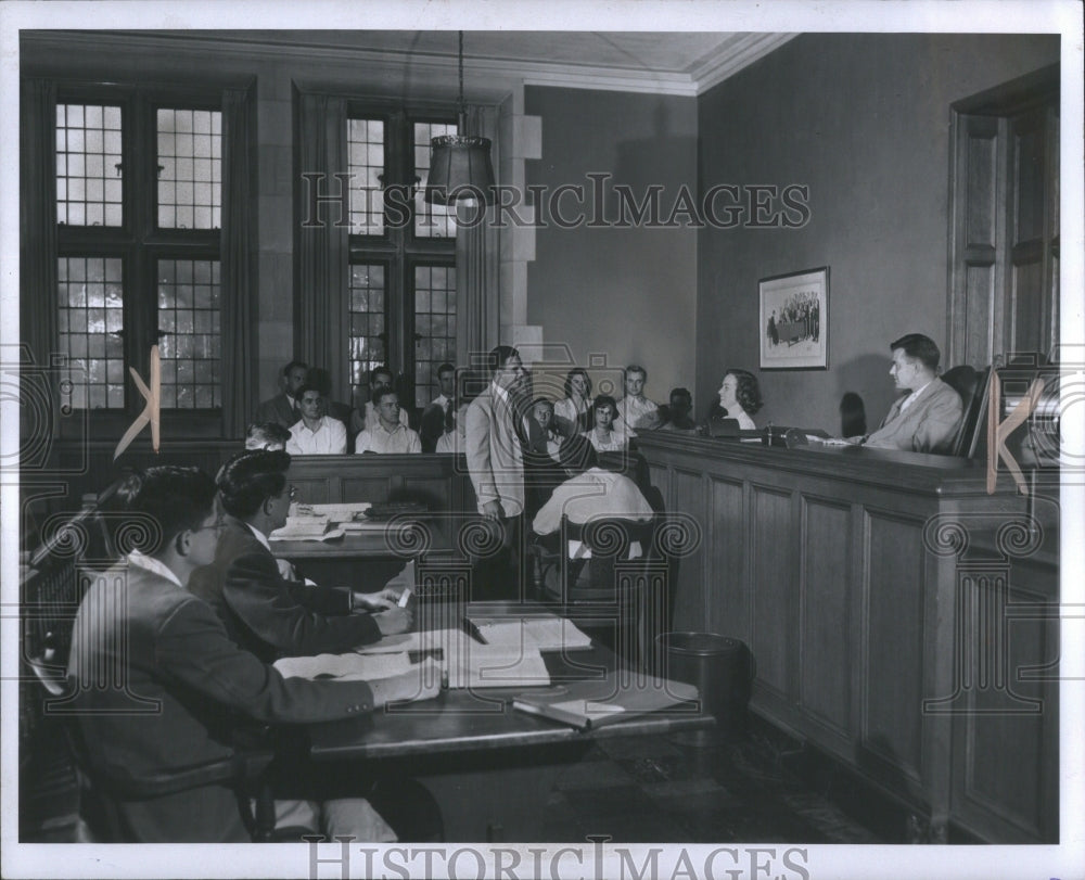 1959 University Michigan Practice Court Press Photo