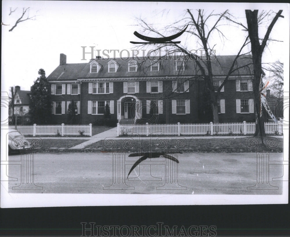 1968 Press Photo Pi Beta house at University of Michiga