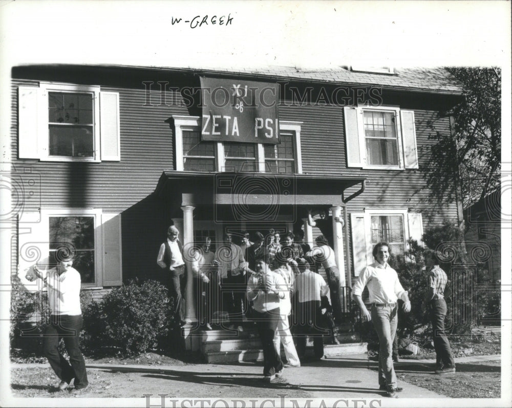 1980 Press Photo Frat House Ann Arbor Saroritis