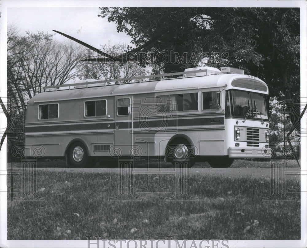 1970 Press Photo Blue Bird Recreational Vehicle Camper