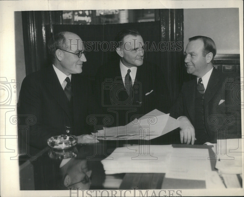 1934 Press Photo Michigan Government Officals Meeting