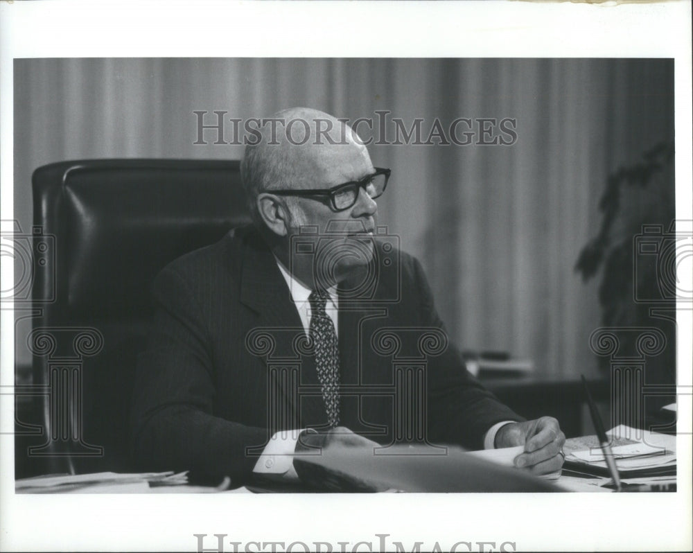 1981 Press Photo Rodkey Craighead,Chairman-New Det. Inc