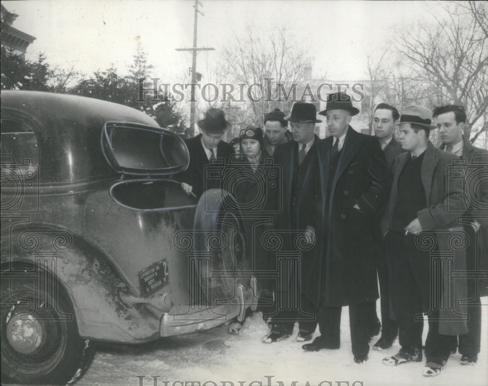 1935 Press Photo Crime Scene Clarence Frechette