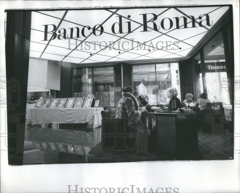 1975 Press Photo Banco Di Roma Italian Bank