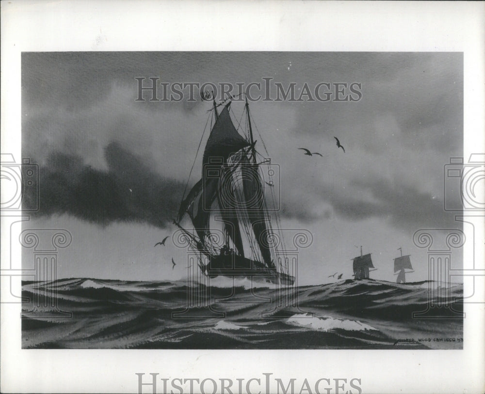 1946 A Coast Guard Cutter, Circa 1800 Press Photo