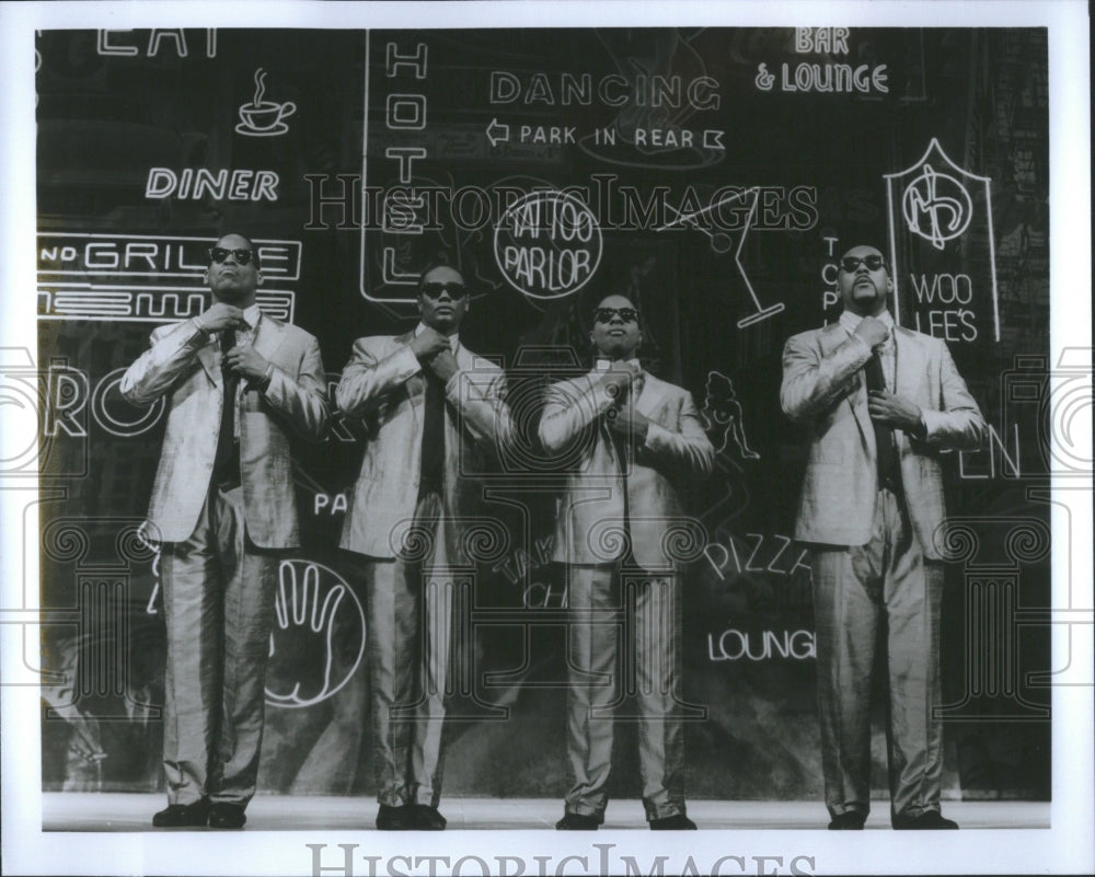 1996 Press Photo Smokey Joe&#39;s Cafe Cast Play Photo