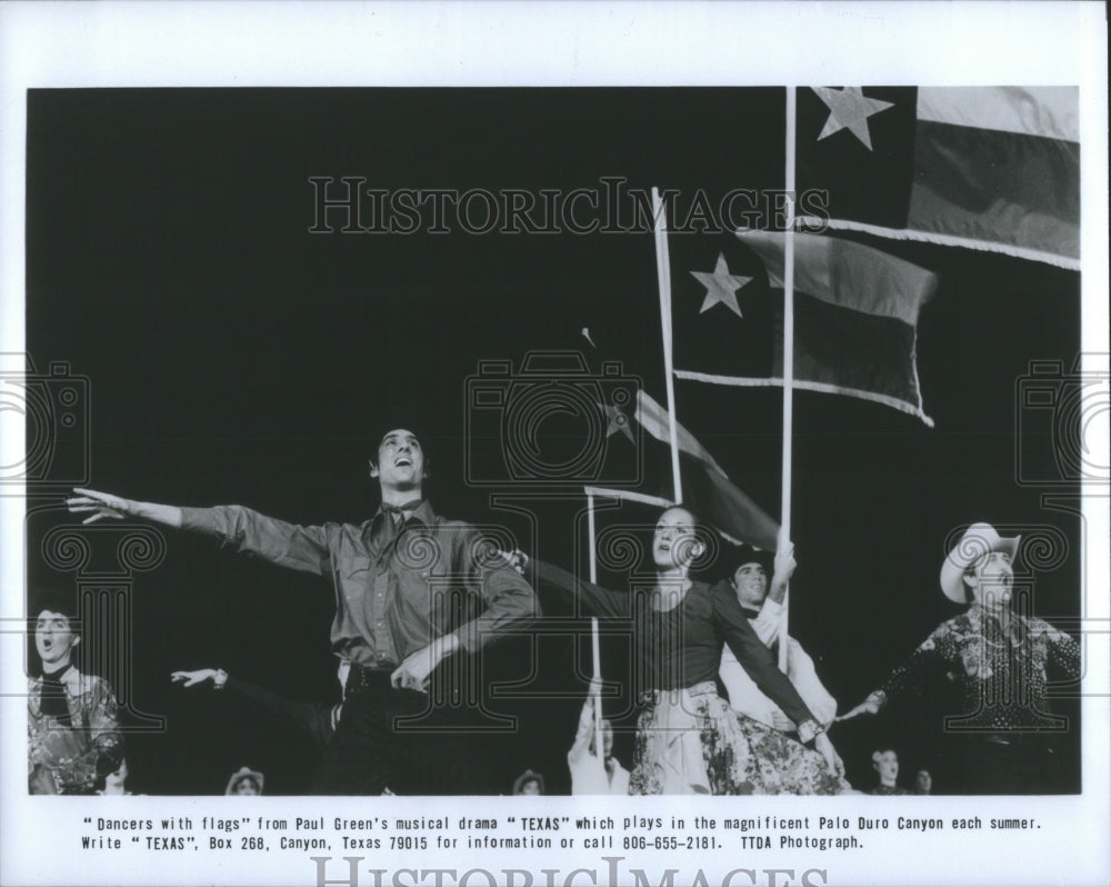 1981 Press Photo Dancers in Musical &quot;Texas&quot;