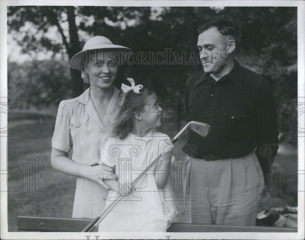 1940 Press Photo AE Wilson Golf Tournament Detroit News