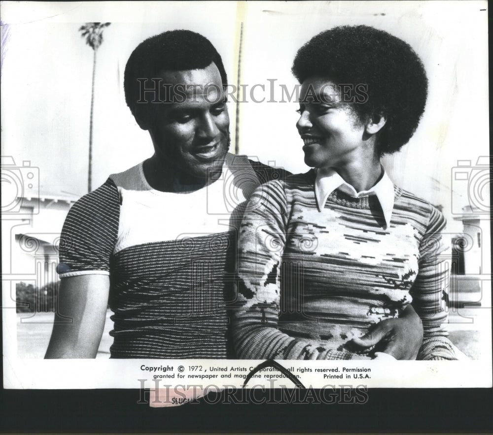 1972 Press Photo Fred Williamson Vonetta McGee Hammer