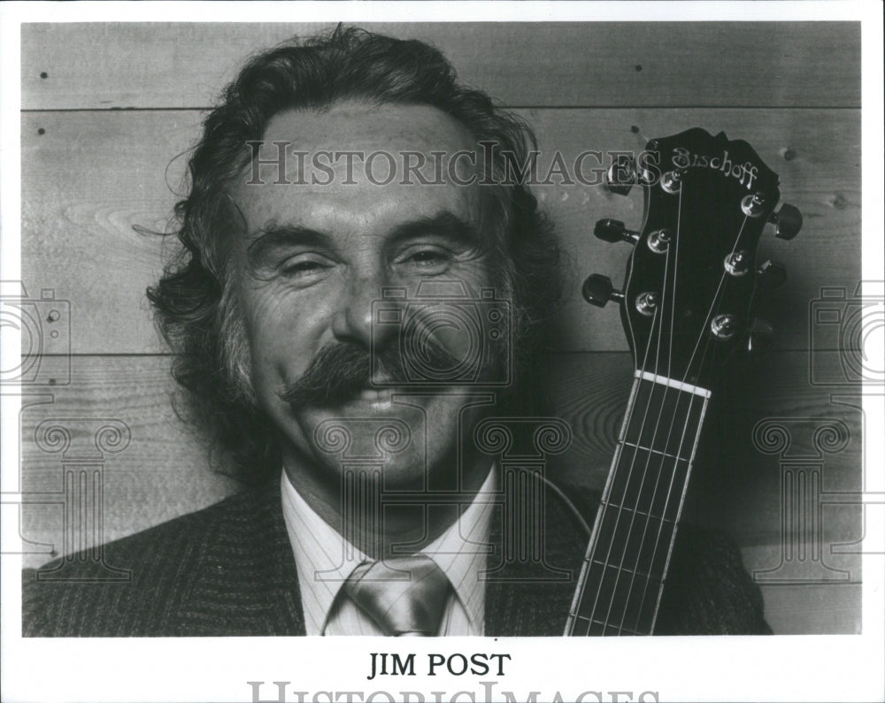 1993 Press Photo Entertainer Jim Post Closeup