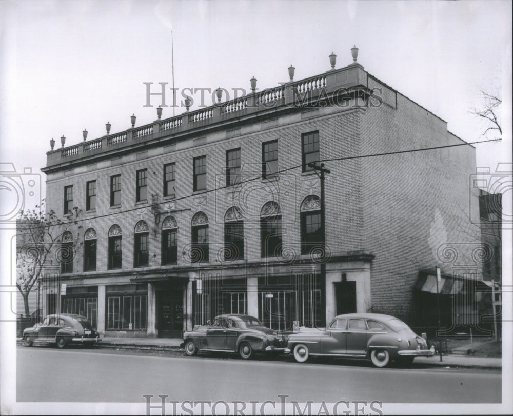 1952 Press Photo Exterior of Troubled Labor Union Hall