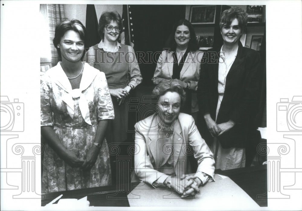 1986 Press Photo Madeleine Kunin Mary George Bruhn