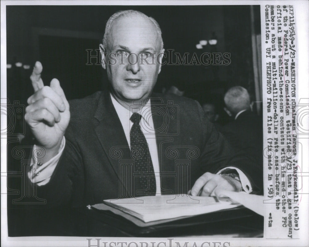 1958 Press Photo Jerome J Kuykendall Chairman Federal