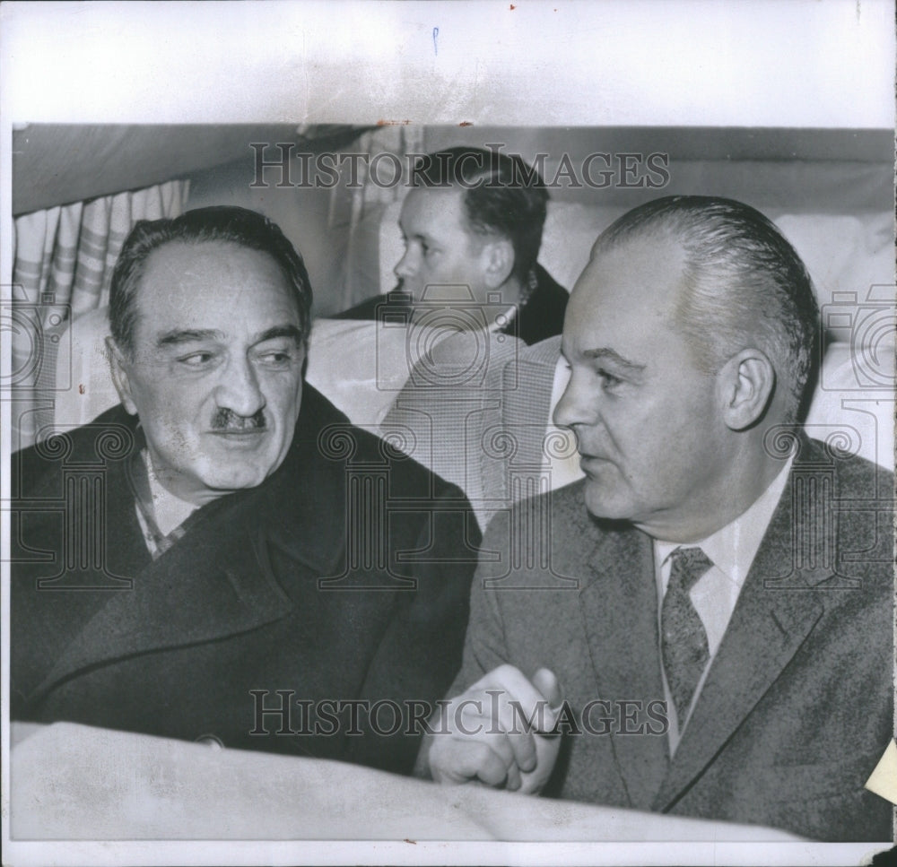 1956 Press Photo Russia Cleveland Mikoyan Ambassador Mi