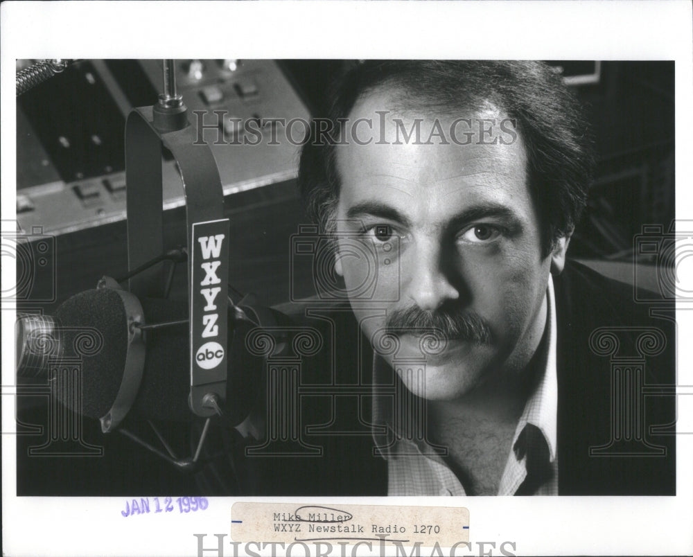 1996 Press Photo Mike Miller WXYZ Newstalk Radio