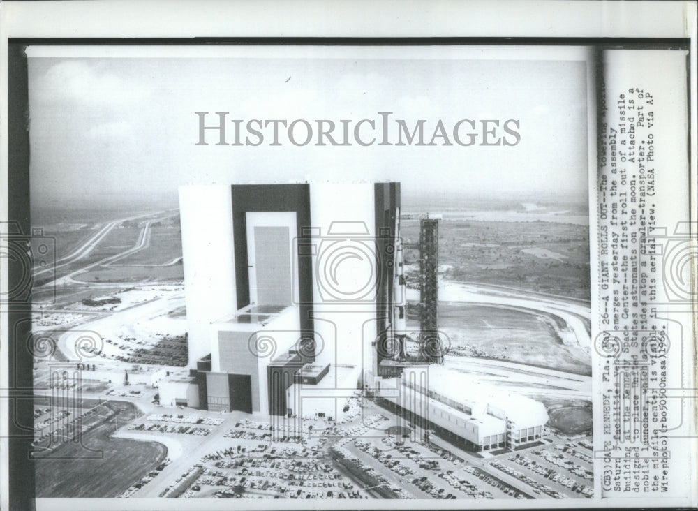 1966 Press Photo Kennedy Saturn Yesterday Building