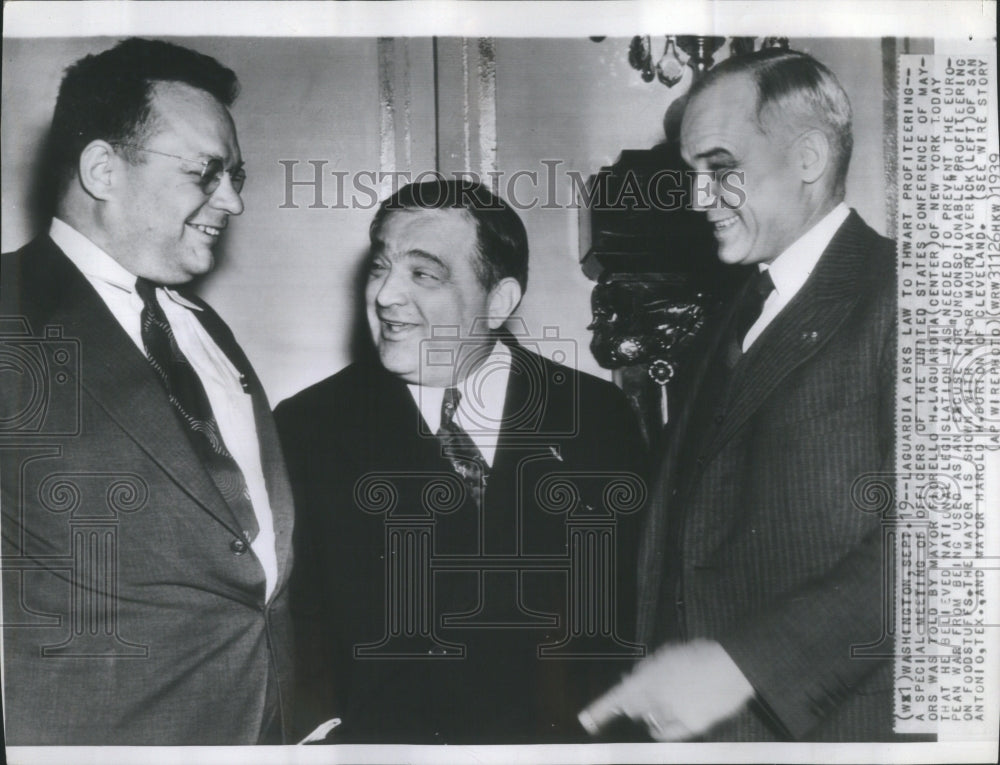 1939 Press Photo Mayor FLORELLD H.LAGUARDIA