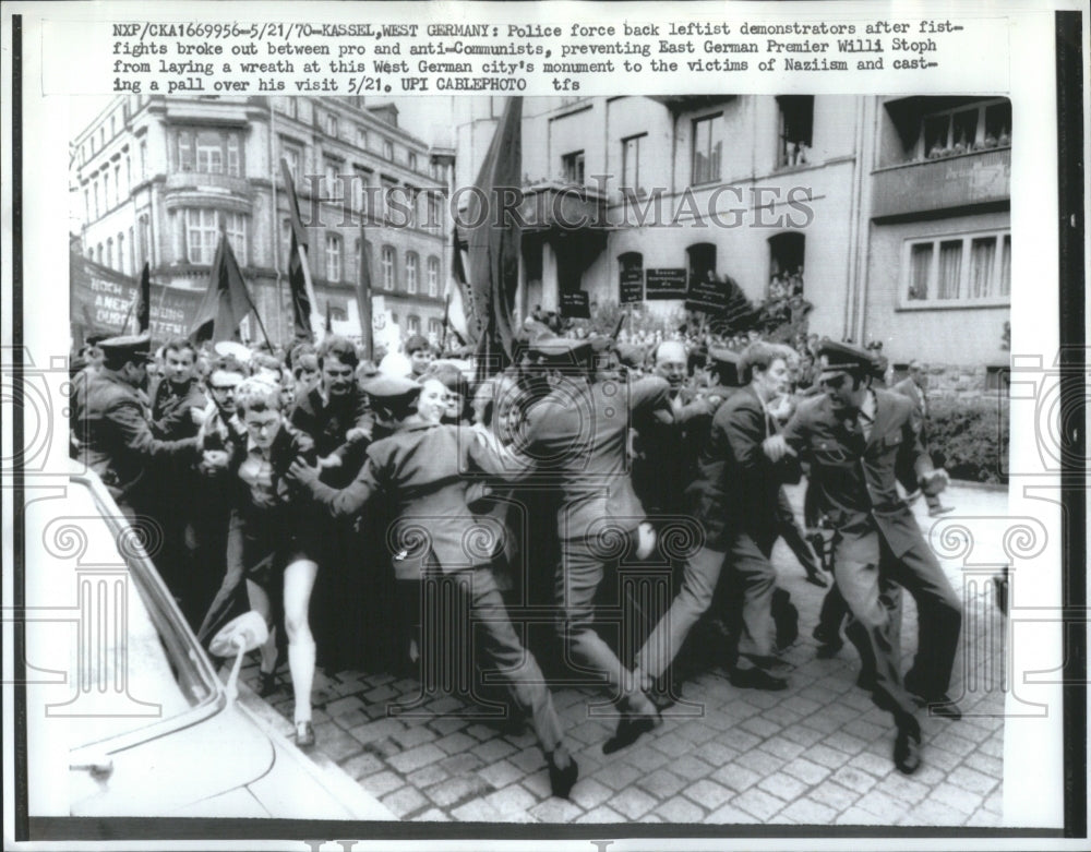 1970 Press Photo East German Premier Stoph Anti Communs